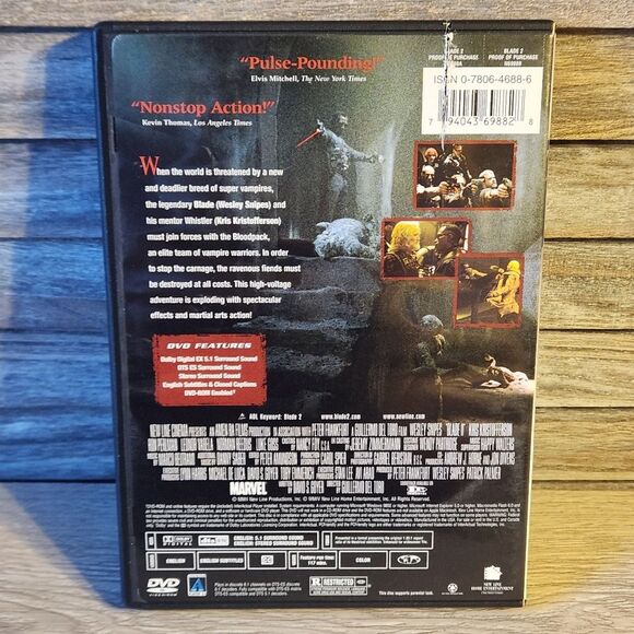 Blade 2 DVD Movie Wesley Snipes Vampire Horror Action Superhero - Picture 3 of 6